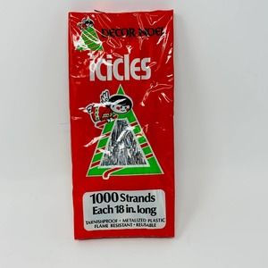 Vintage Decor Noel Icicles 1000 Strands 18" LongTarnish Proof Metalized Plastic